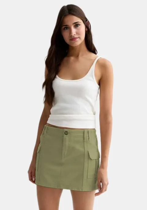 スカート ANDMARY Emma pocket mini skirt/beige ANDMARY Emma pocket mini skirt/beige