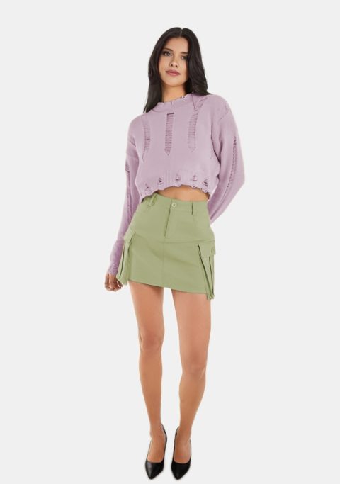Jessica Mini Green Cargo Skirt