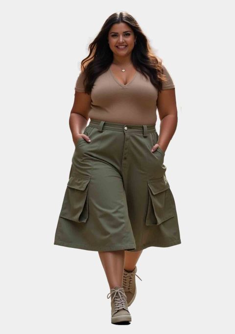 Stretch Fit Cargo Skirt