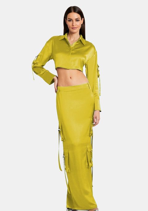 Alice Maxi Yellow Cargo Skirt