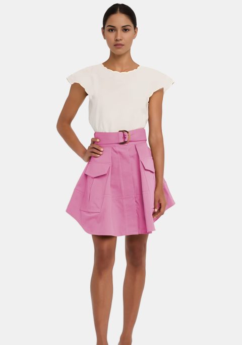 Annabelle Pink Mini Cargo Skirt
