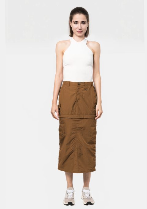 Freya Brown Midi Cargo Skirt