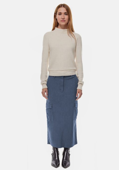 Lacey Dusty Blue Cargo Maxi Skirt