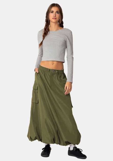 Maria Gray Maxi Cargo Skirt