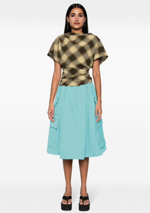 Megan Blue Midi Cargo Skirt