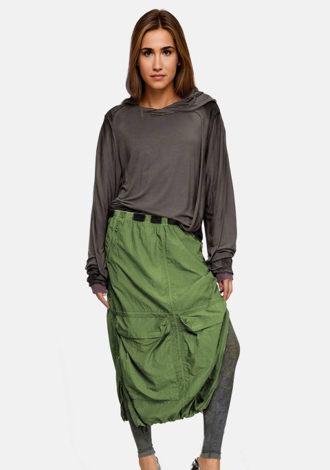 Darker Green Cargo Skirt