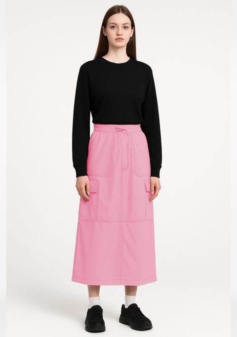 Light Pink Cargo Skirt