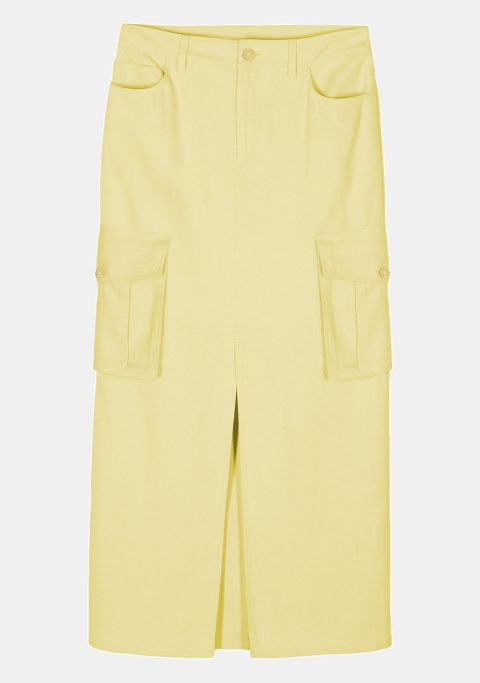Light Yellow Cargo Skirt back