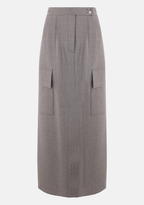 Slate Gray Cargo Skirt