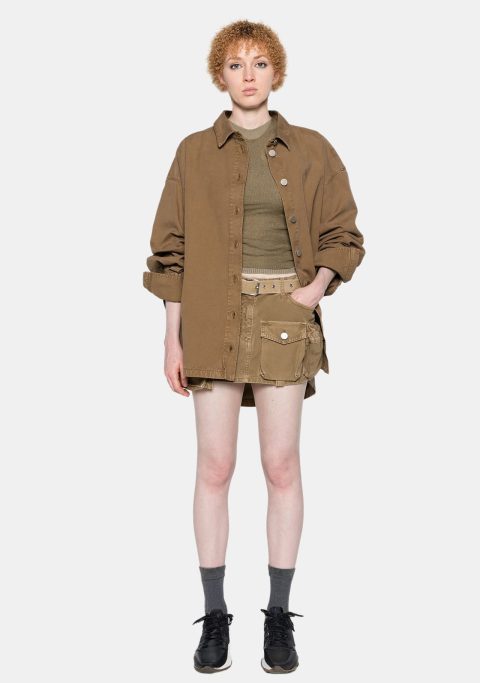 Dark Brown Cargo Skirt