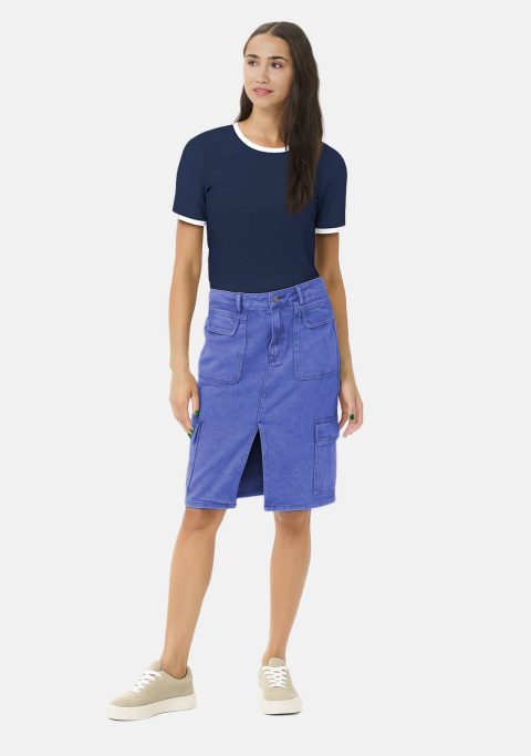 Indigo Denim Cargo Skirt