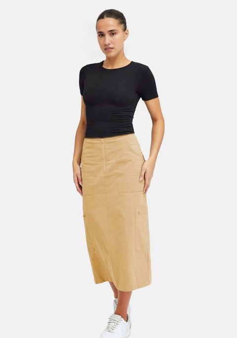 Sandstone Cargo Maxi Skirt