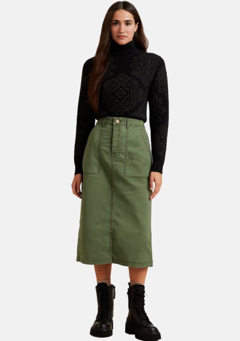 Olive Utility Cargo Skirt